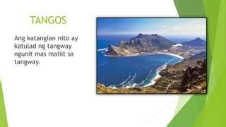 tangway anyong lupa|Mga Anyong Lupa (Landforms) Kinds & Definitions.